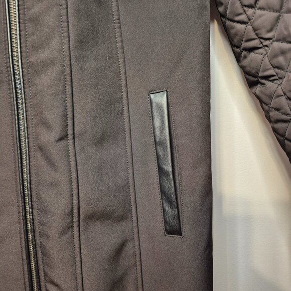 Michael Kors Black Longline Scuba Jacket with Quilted Sleeves and Insert Size S - Picture 5 of 15